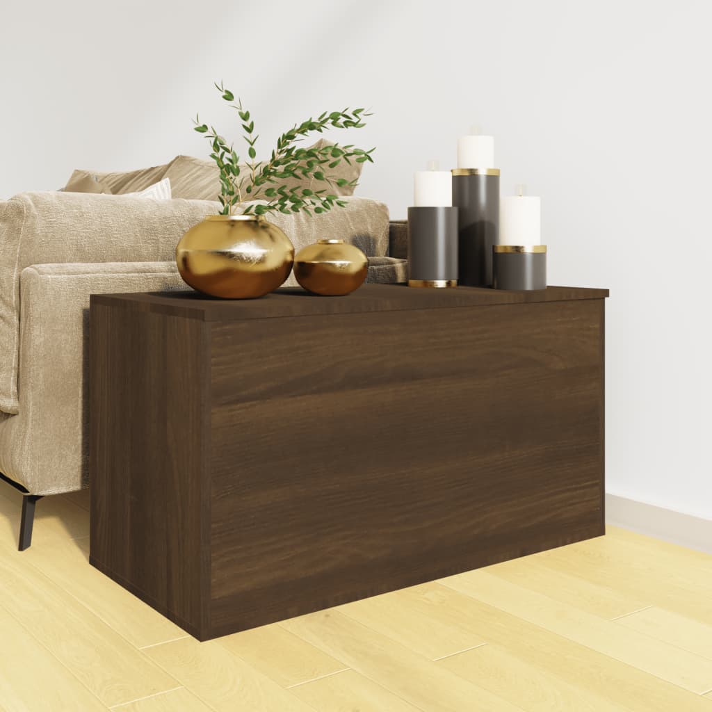 vidaXL Opbergkist 84x42x46 cm bewerkt hout bruin eikenkleur