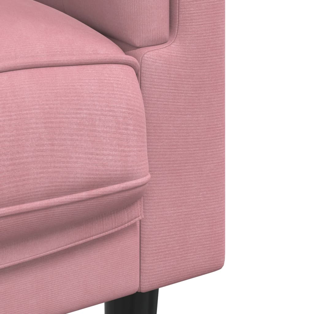 vidaXL Bank met kussens 2-zits fluweel roze