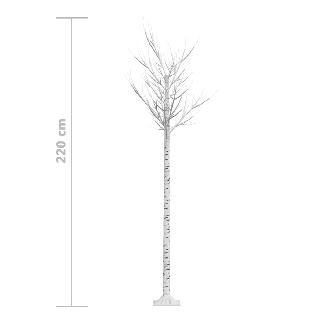 vidaXL Kerstboom wilg 200 meerkleurige LED's binnen en buiten 2,2 m