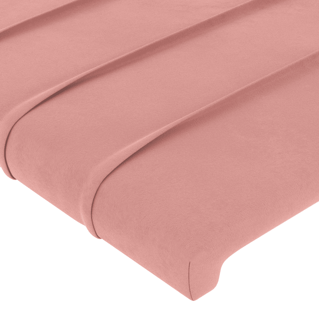 vidaXL Boxspring met matras fluweel roze 160x200 cm