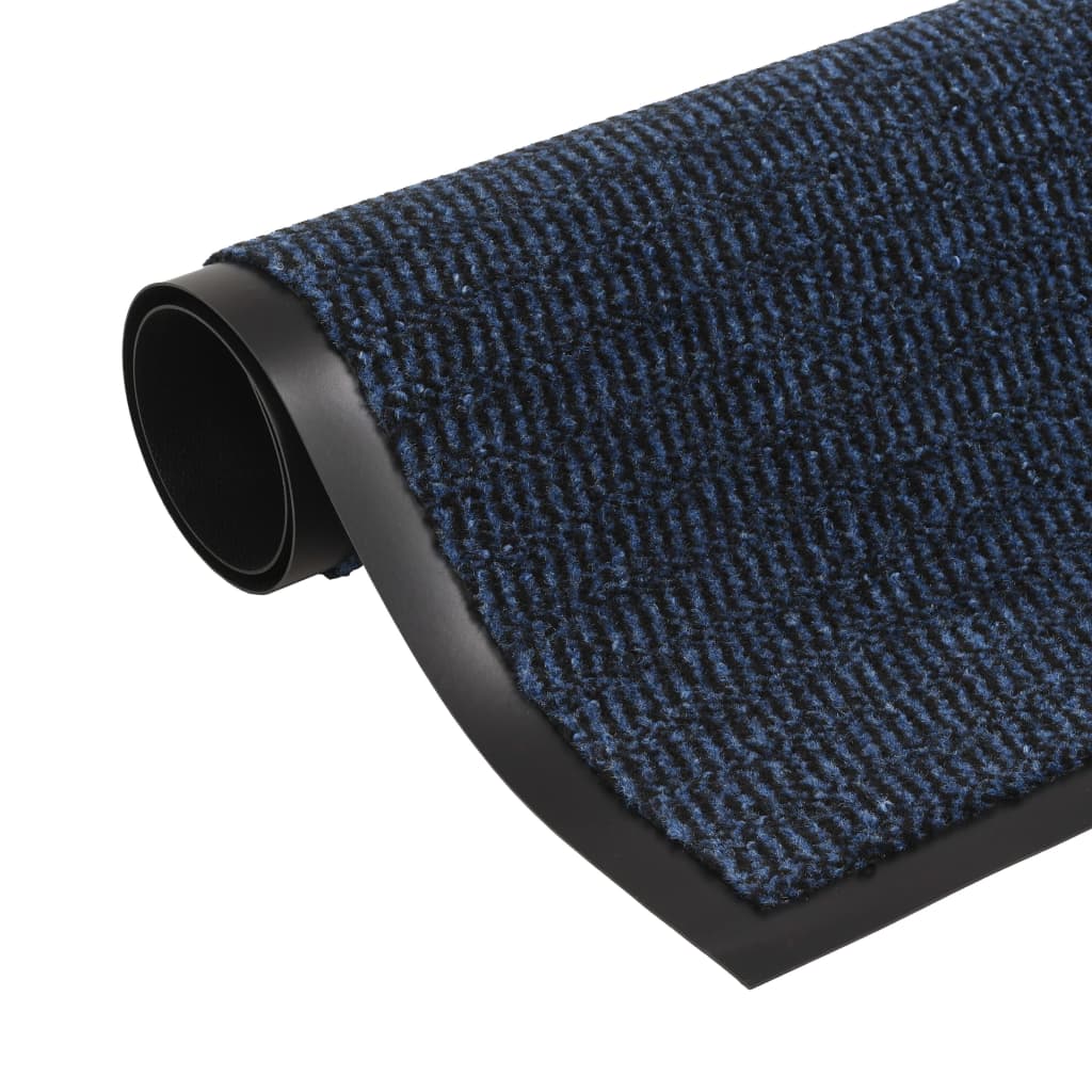 vidaXL Droogloopmatten 2 st rechthoekig getuft 40x60 cm blauw