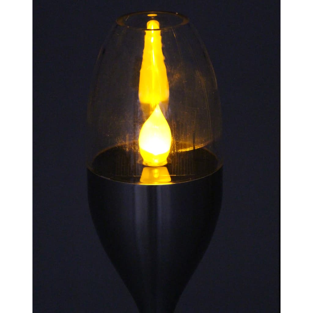 Luxform Tuinpaal met LED-lamp solar zilver 41165