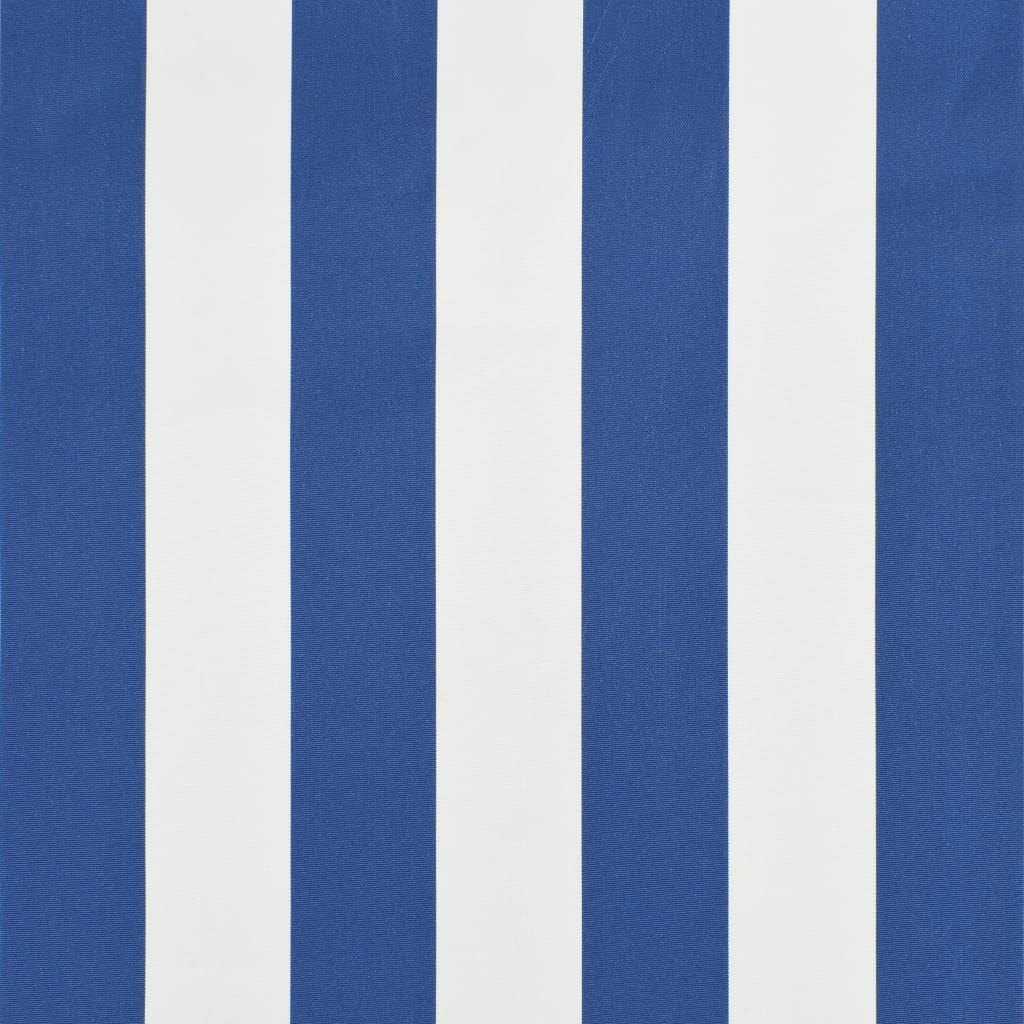 vidaXL Luifel uittrekbaar 350x150 cm blauw en wit