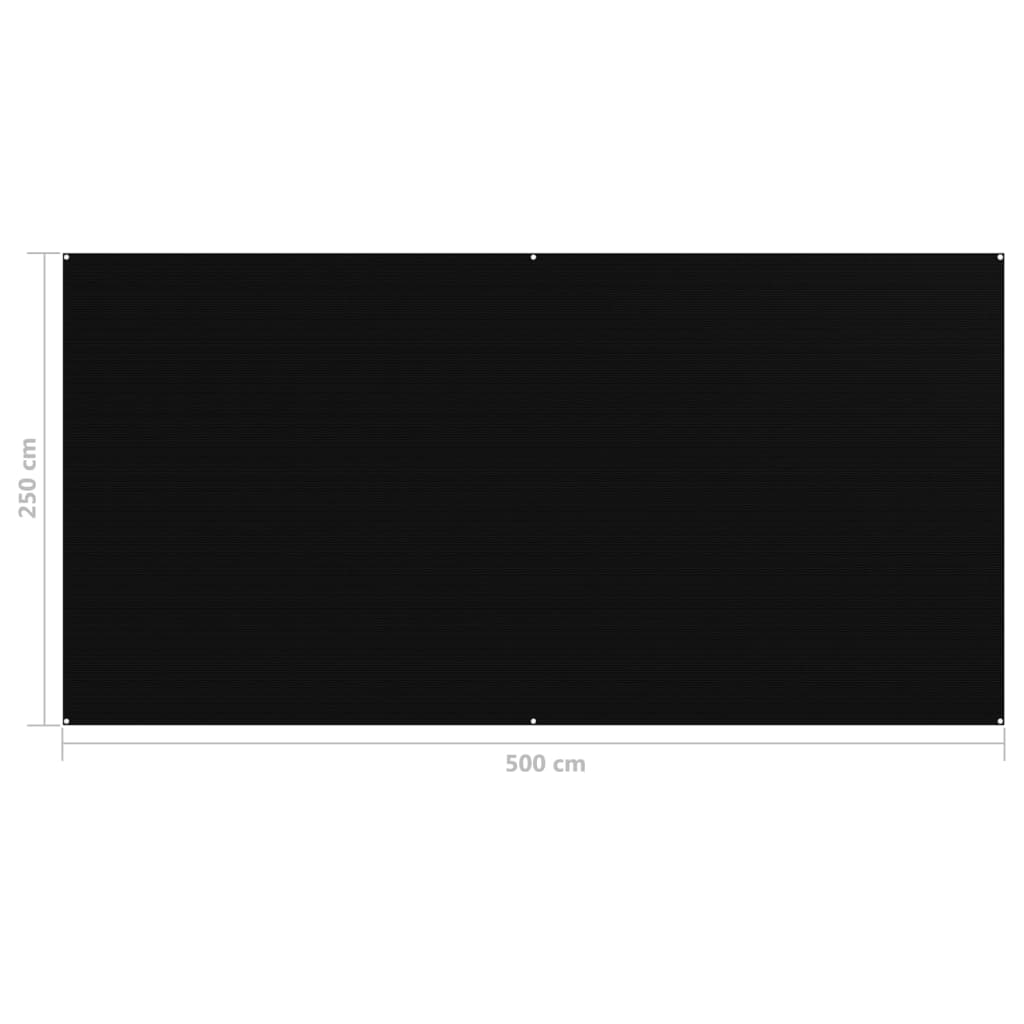 vidaXL Tenttapijt 250x500 cm zwart