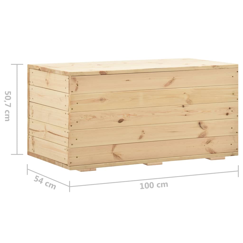 vidaXL Opbergbox 100x54x50,7 cm massief grenenhout