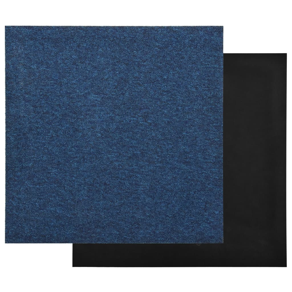 vidaXL Tapijttegels 20 st 5 m² 50x50 cm donkerblauw