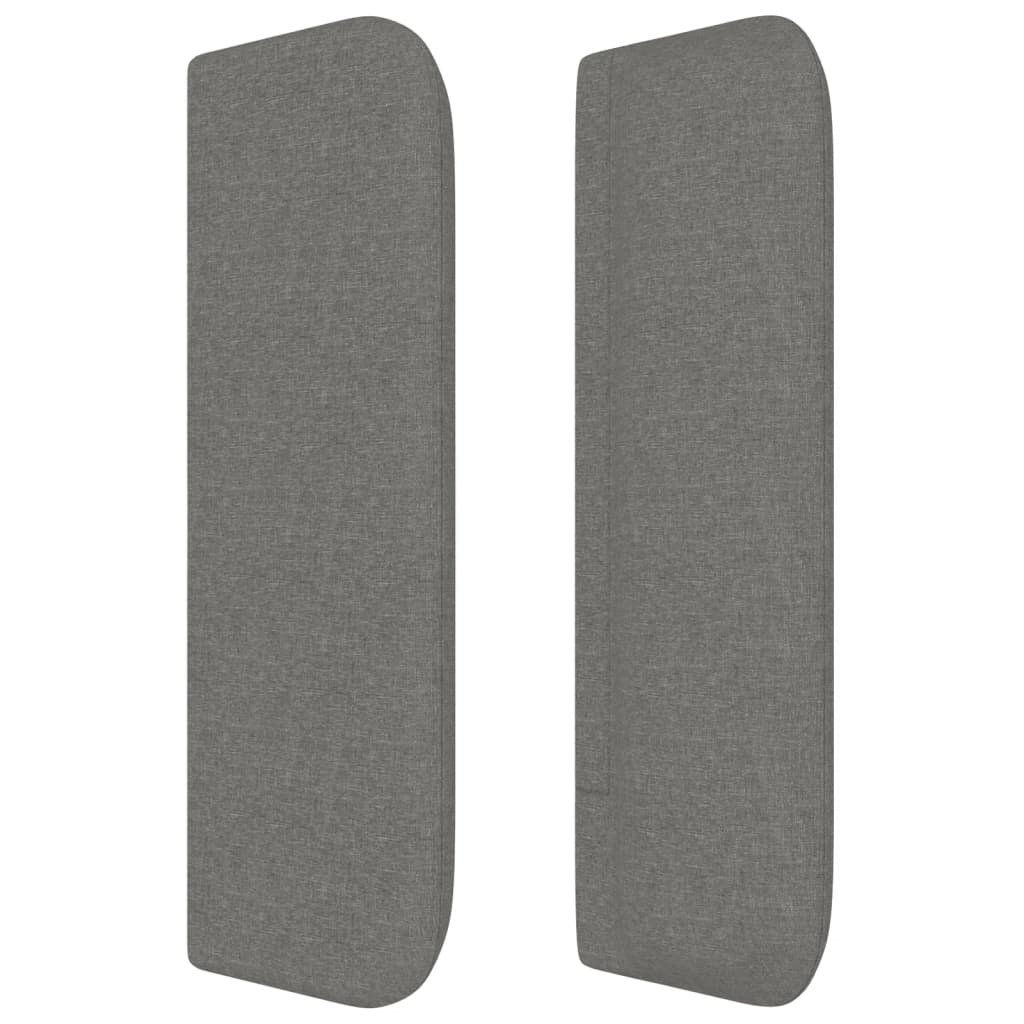 vidaXL Hoofdbord met randen 83x16x78/88 cm stof donkergrijs