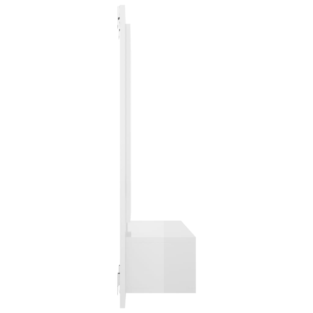 vidaXL Tv-wandmeubel 120x23,5x90 cm spaanplaat hoogglans wit