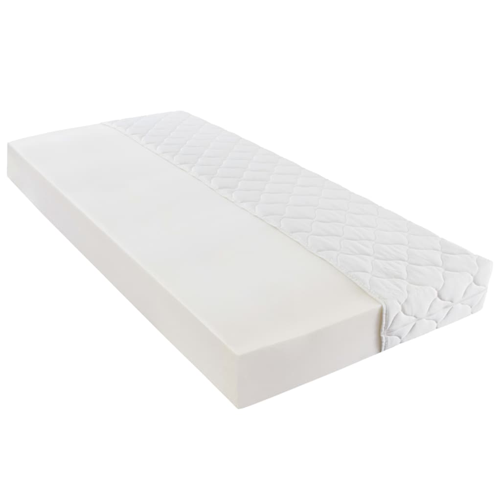 vidaXL Bed met matras kunstleer wit 140x200 cm