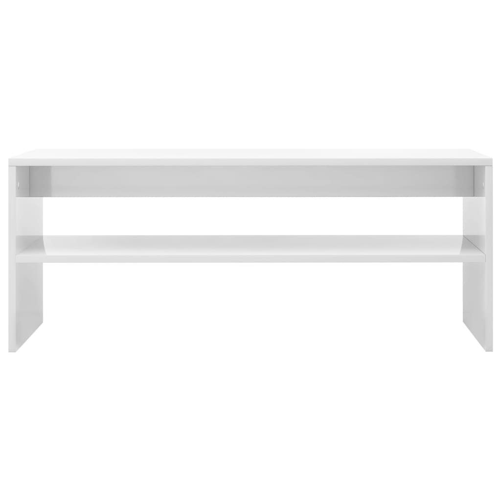 vidaXL Salontafel 100x40x40 cm bewerkt hout hoogglans wit