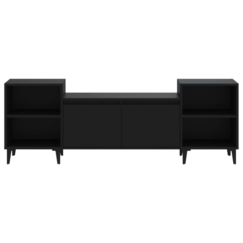 vidaXL Tv-meubel 160x35x55 cm bewerkt hout zwart