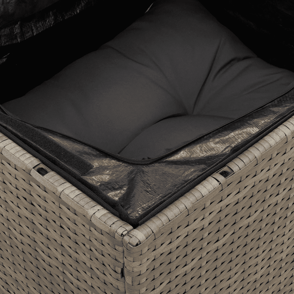 vidaXL 12-delige Loungeset met kussens poly rattan grijs