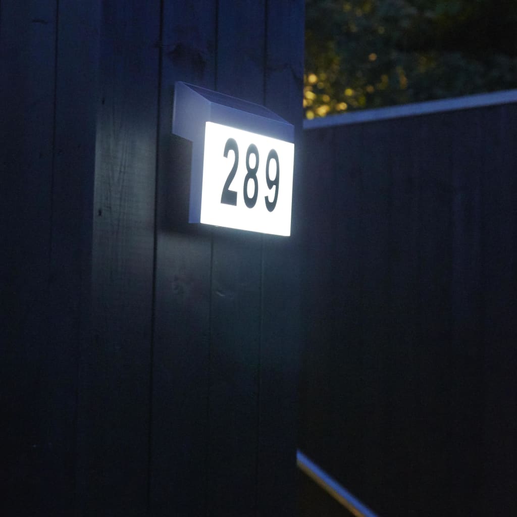 Luxform Huisnummerlicht met LED solar Cornwall wit 34106