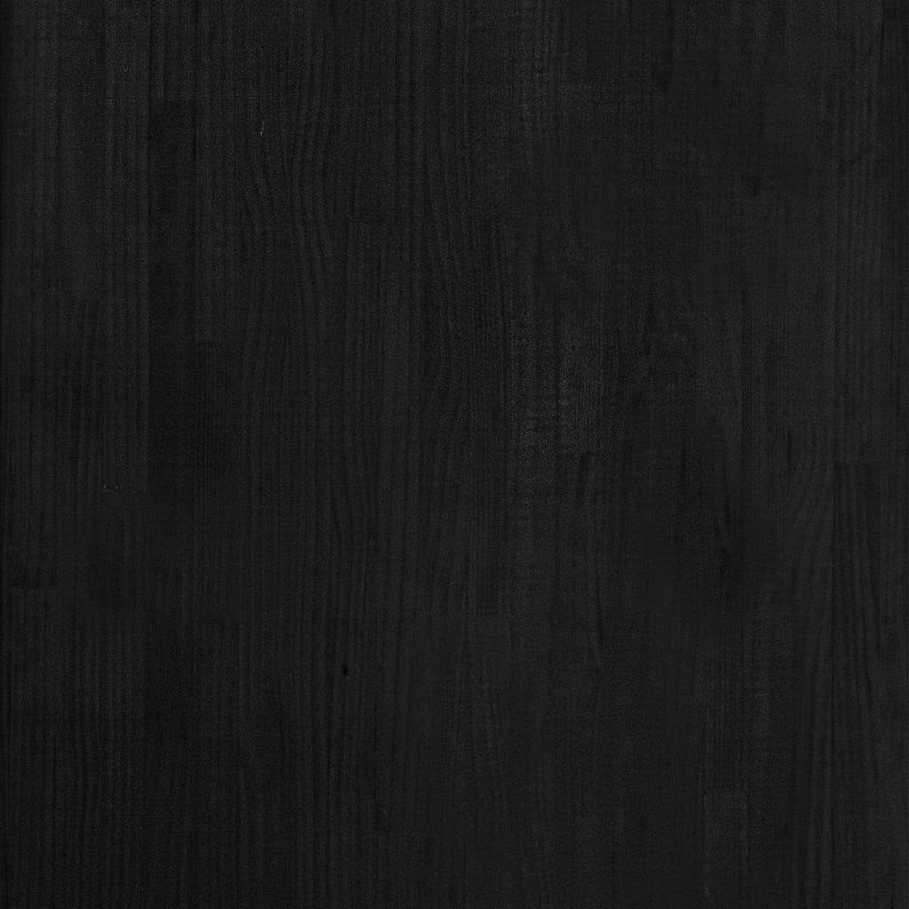 vidaXL Opbergrek 60x30x210 cm massief grenenhout zwart