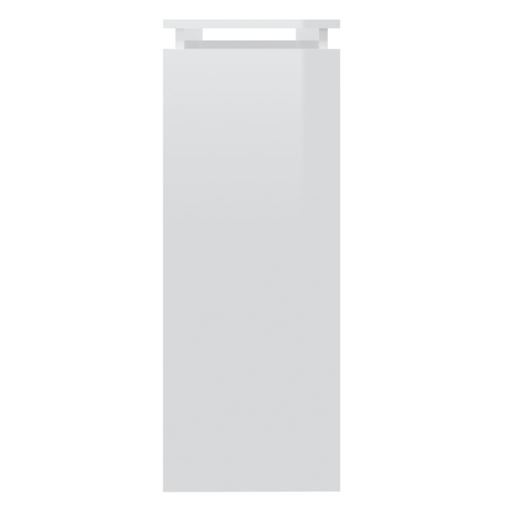 vidaXL Wandtafel 102x30x80 cm spaanplaat hoogglans wit