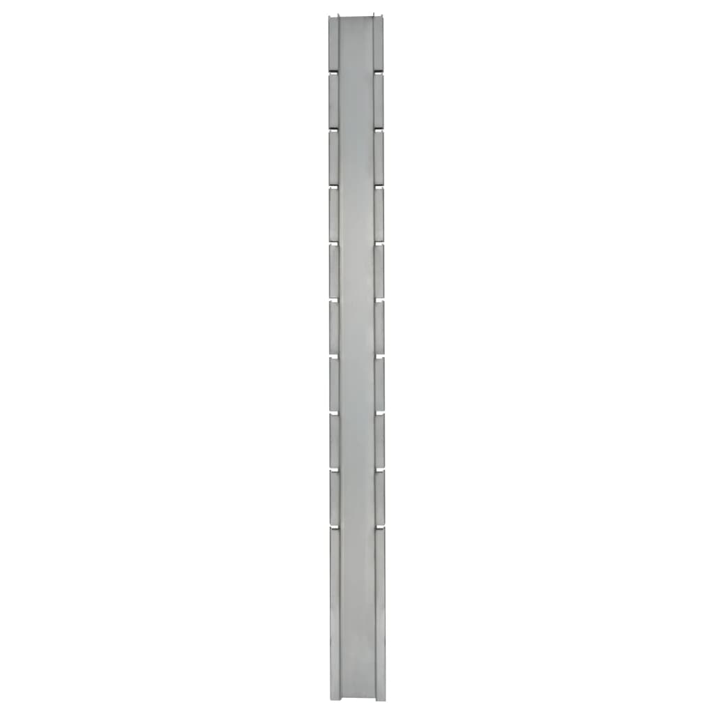vidaXL Schanskorfpaal 240 cm gegalvaniseerd staal zilverkleurig
