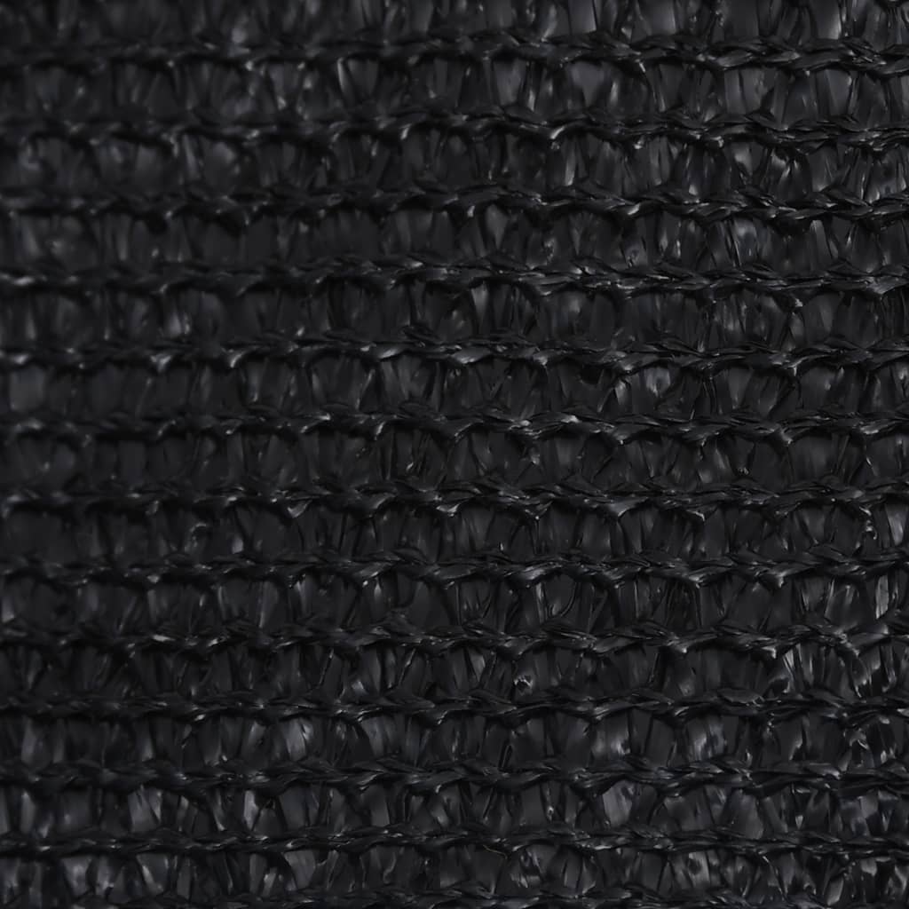 vidaXL Zonnezeil 160 g/m² 3x3x3 m HDPE zwart