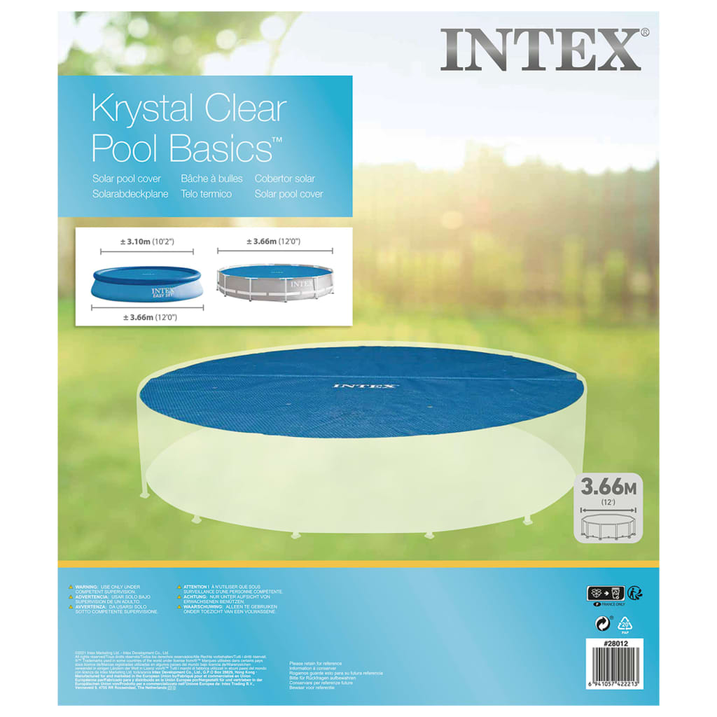 Intex Solarzwembadhoes 348 cm polyetheen blauw