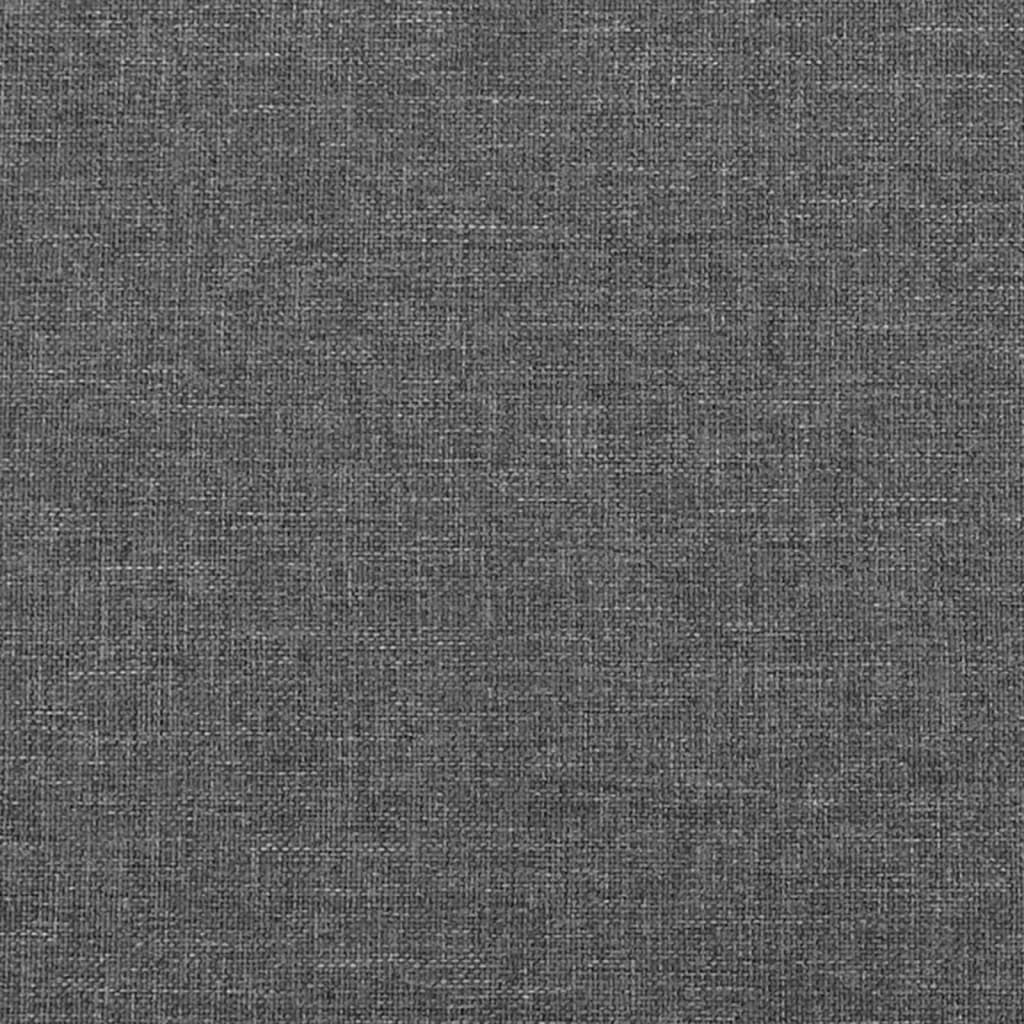 vidaXL Boxspring met matras stof donkergrijs 140x190 cm