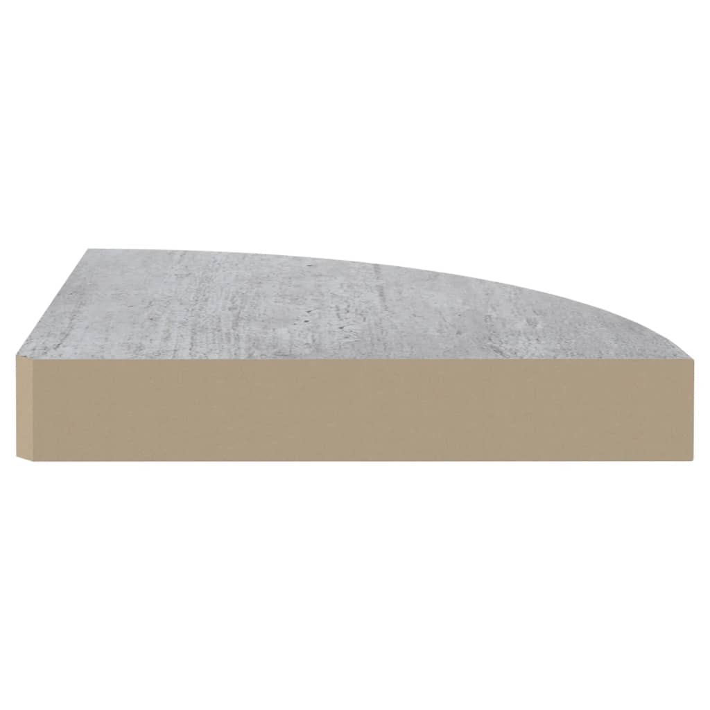 vidaXL Hoekwandschappen 4 st 35x35x3,8 cm MDF betongrijs