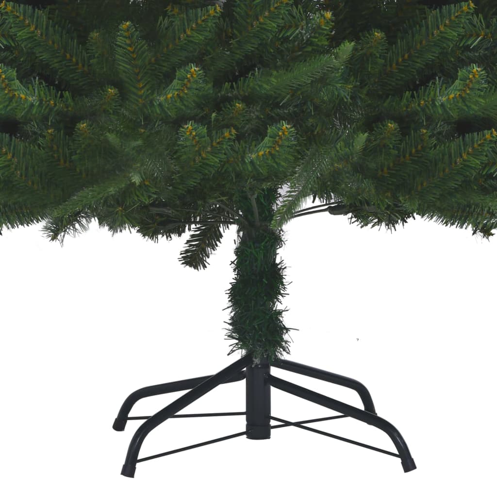 vidaXL Kunstkerstboom met verlichting 240 cm PVC en PE groen