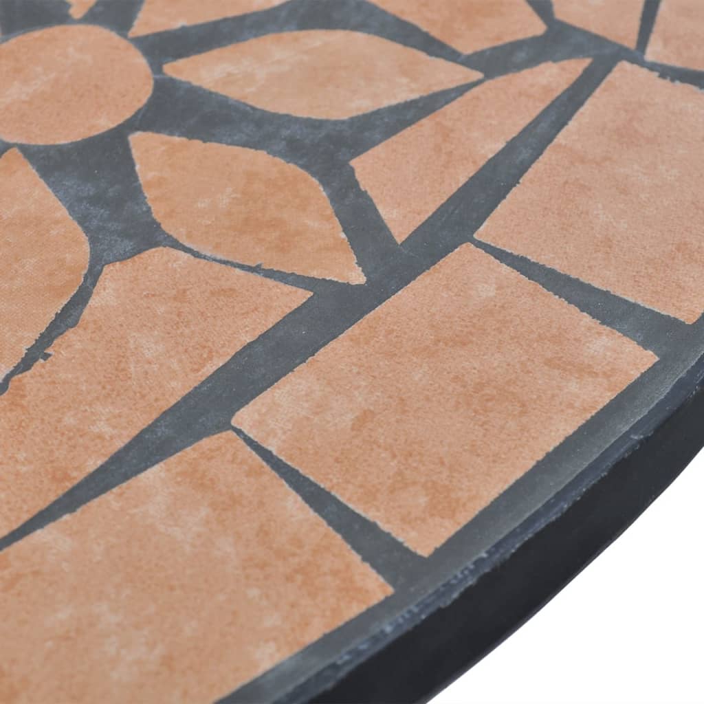 vidaXL 3-delige Bistroset keramische tegel terracotta
