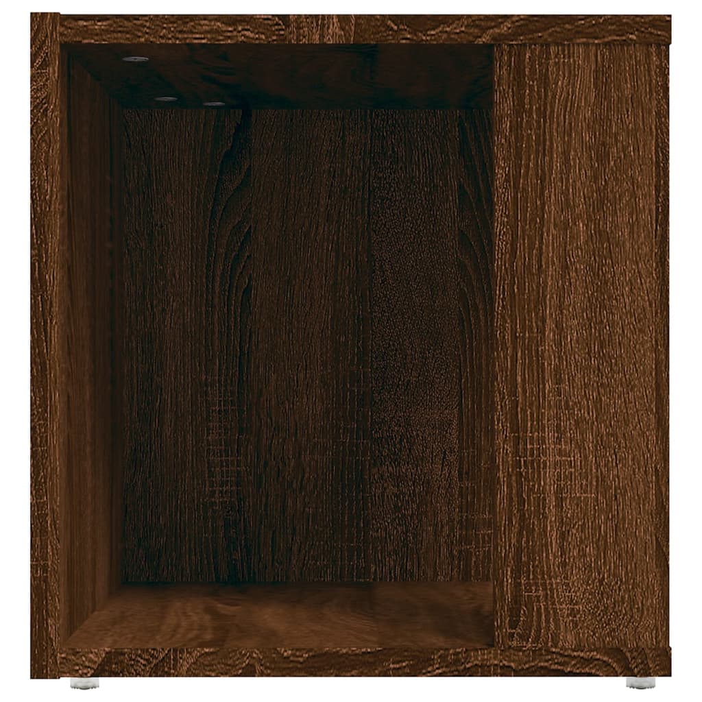 vidaXL Bijzettafel 33x33x34,5 cm bewerkt hout bruineikenkleurig