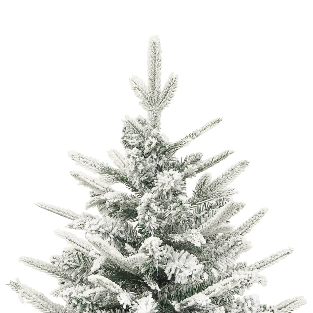 vidaXL Kunstkerstboom met LED's, kerstballen en sneeuw 120 cm PVC PE