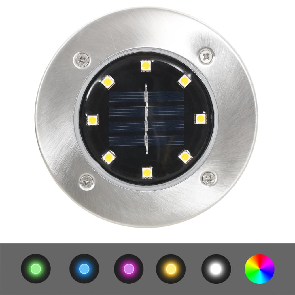 vidaXL Grondlampen 8 st solar LED RGB-kleur