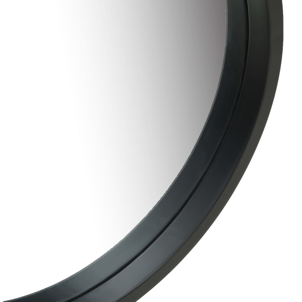 vidaXL Wandspiegel met band 60 cm zwart