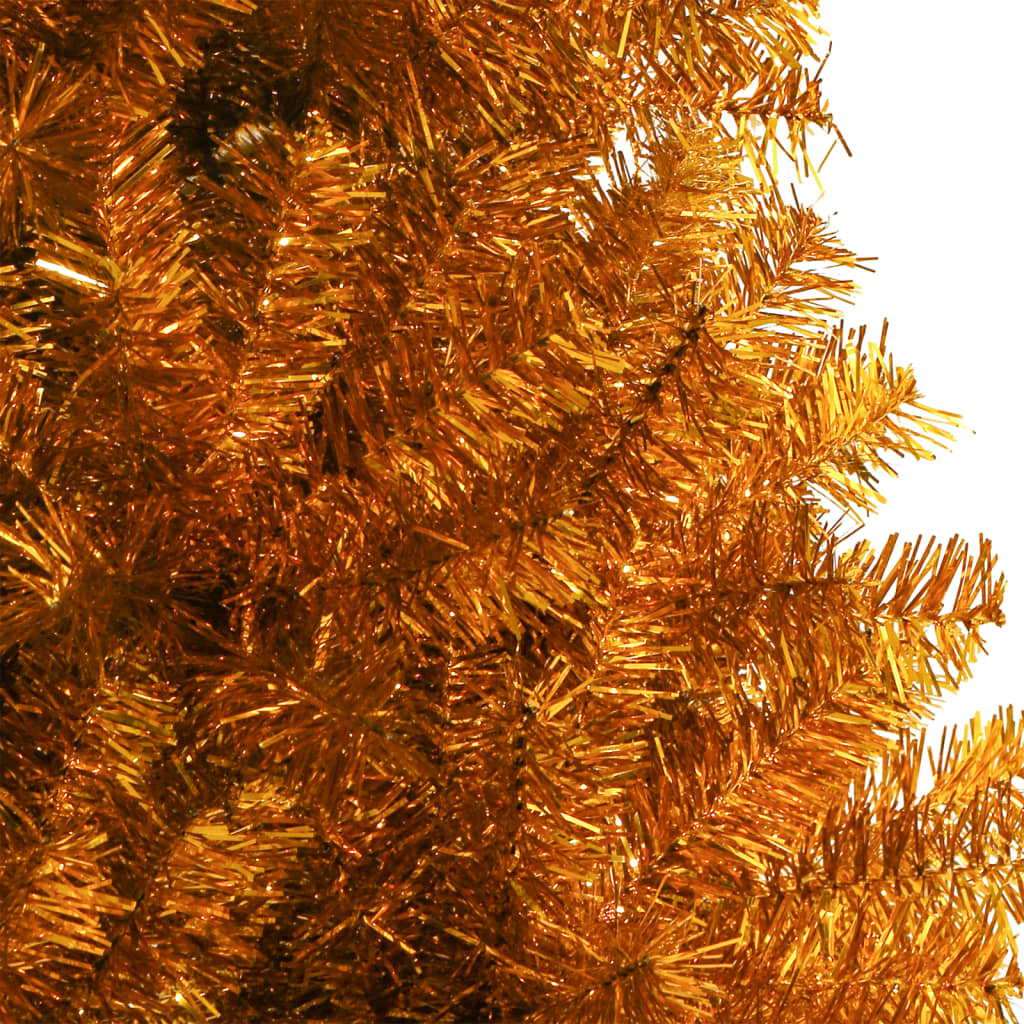 vidaXL Kunstkerstboom met standaard 120 cm PET goudkleurig