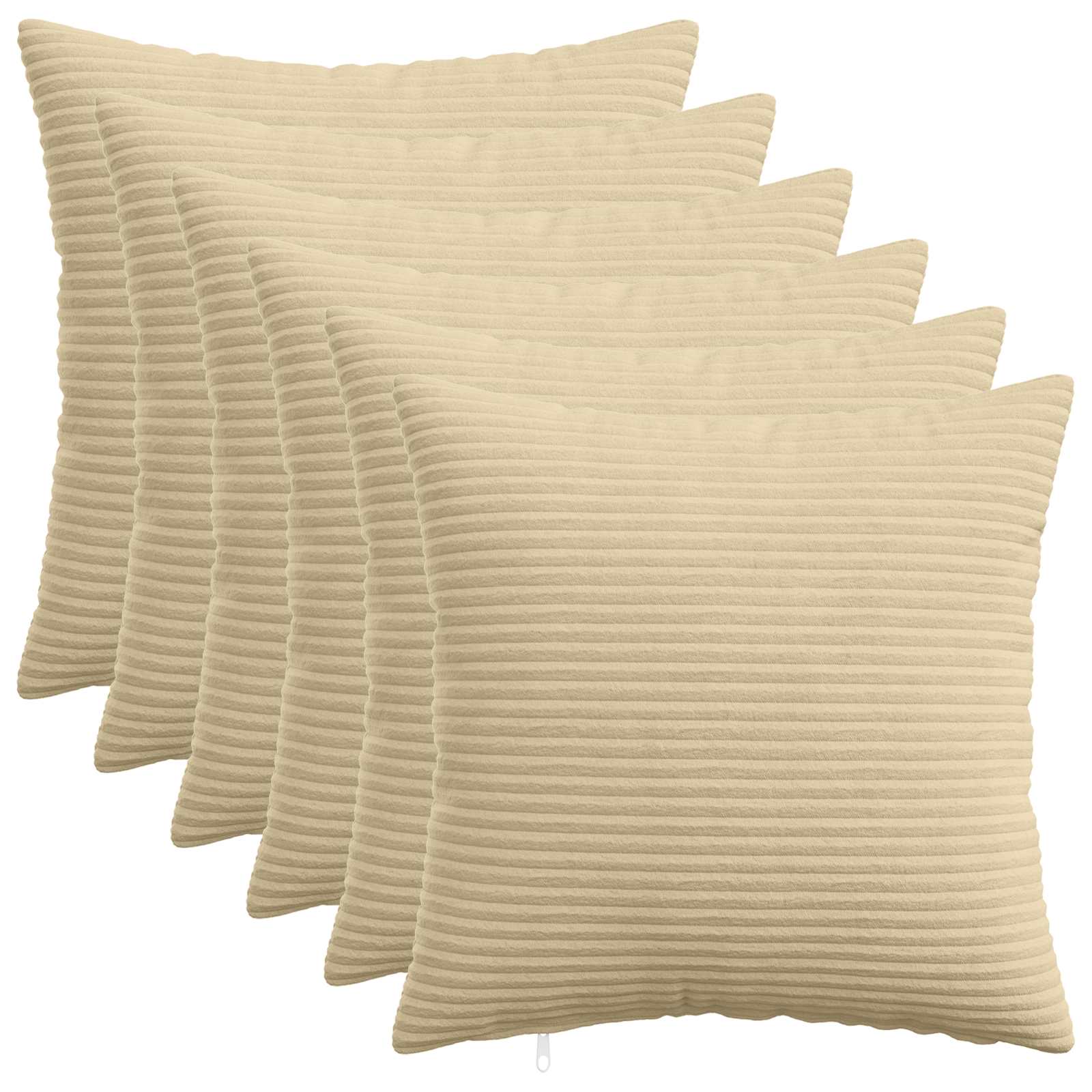 Vidaxl vidaXL Kussensloop 6 st HEERLEN Grijs groen 50 x 50 cm corduroy kopen ...