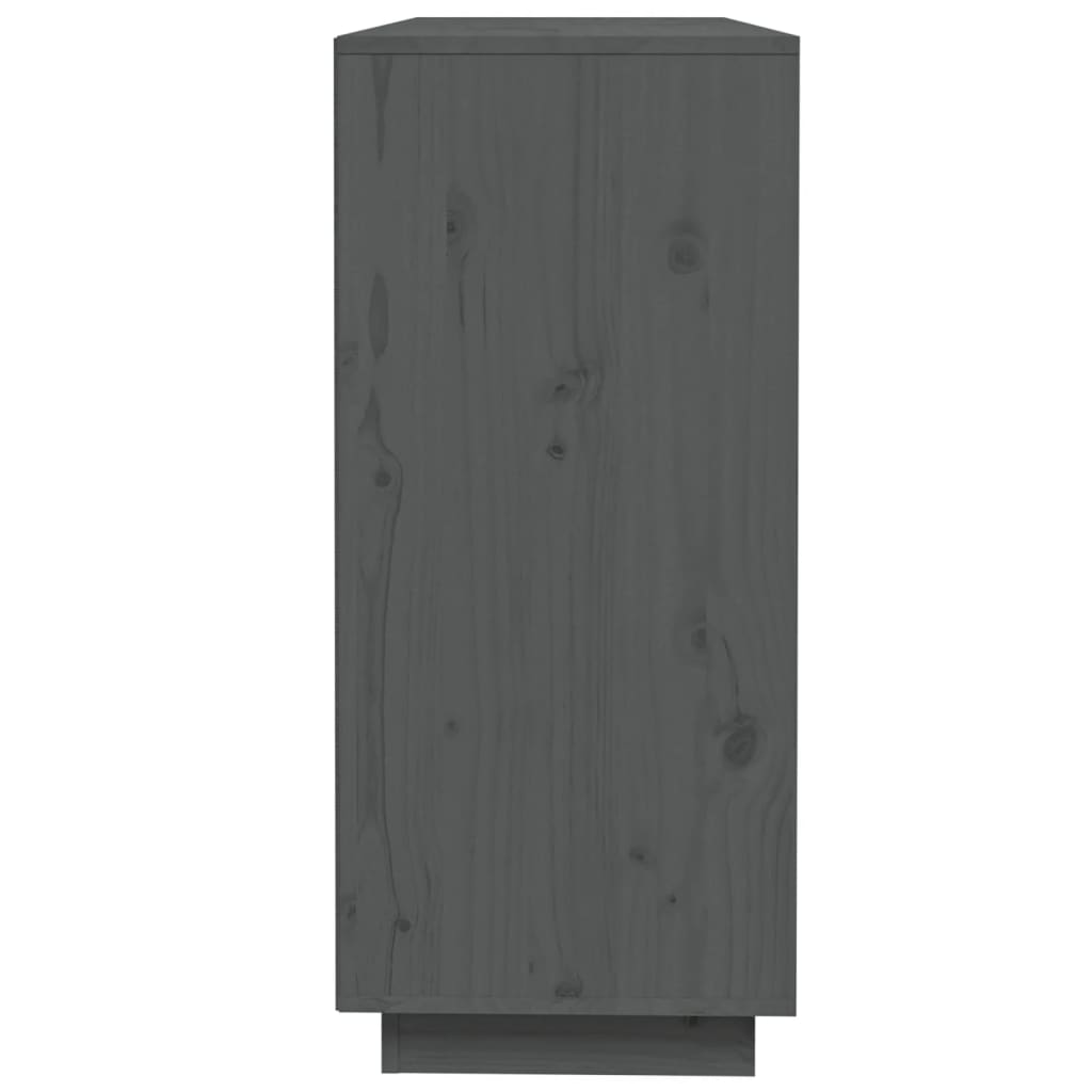 vidaXL Dressoir 110,5x35x80 cm massief grenenhout grijs