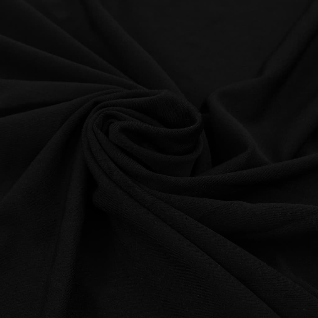 vidaXL 2 st Tafelhoezen stretch met rok 180x74 cm zwart