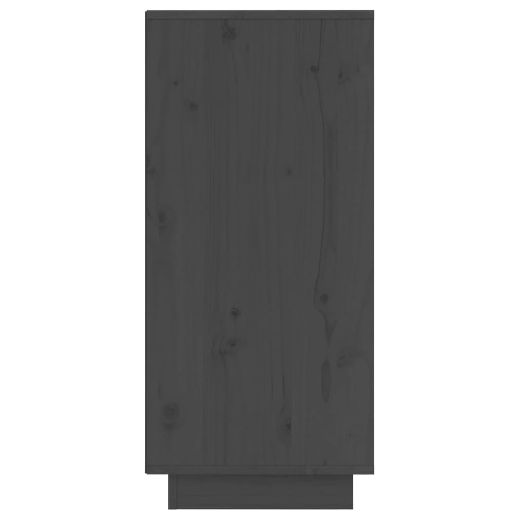 vidaXL Dressoirs 2 st 31,5x34x75 cm massief grenenhout grijs