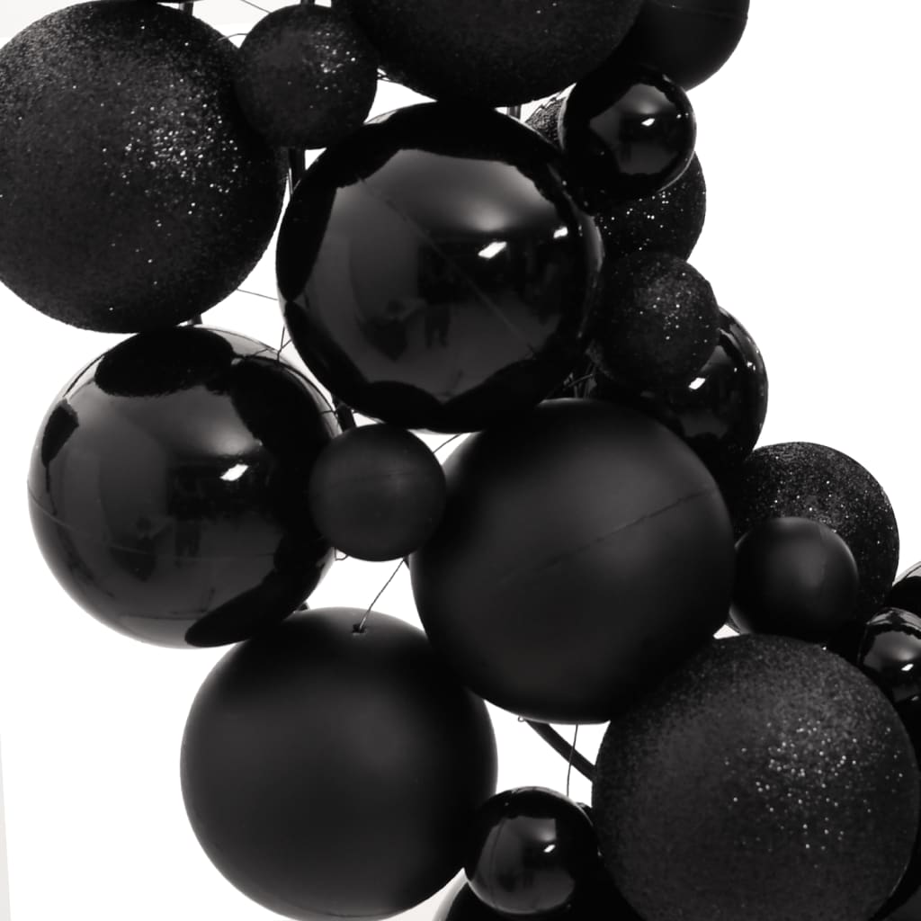 vidaXL Kerstkrans 45 cm polystyreen zwart