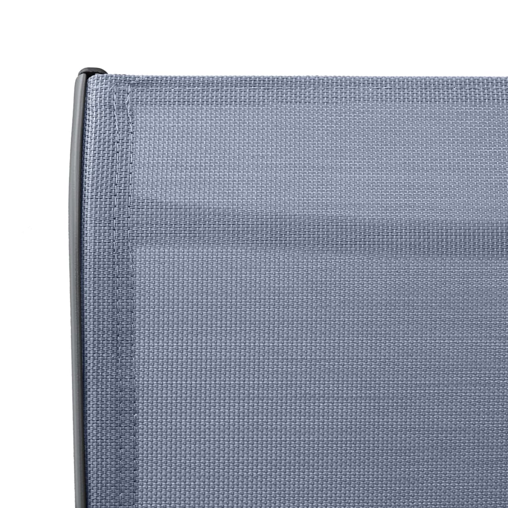 vidaXL Tuinbarstoelen 2 st textileen grijs