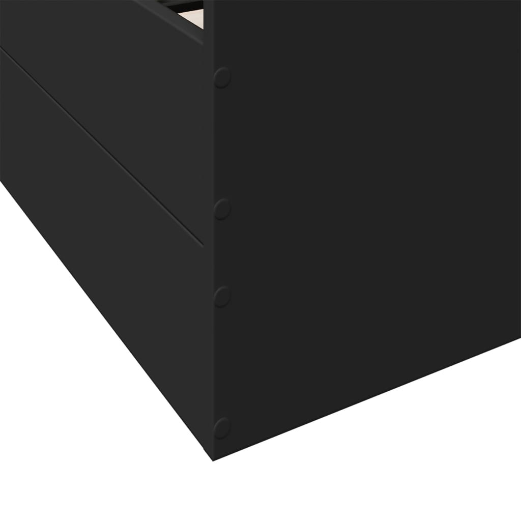 vidaXL Bedframe met lades bewerkt hout zwart 100x200 cm