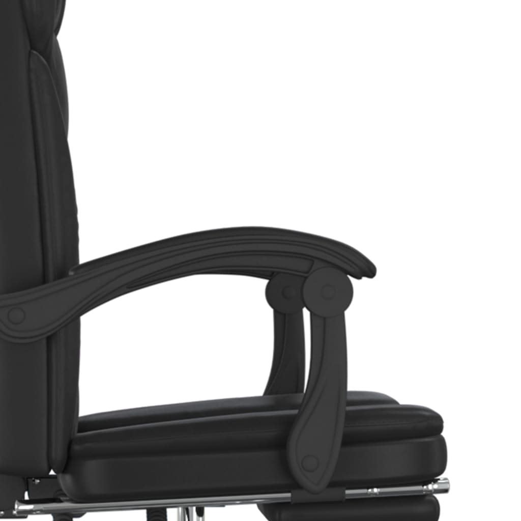 vidaXL Kantoorstoel verstelbaar kunstleer zwart