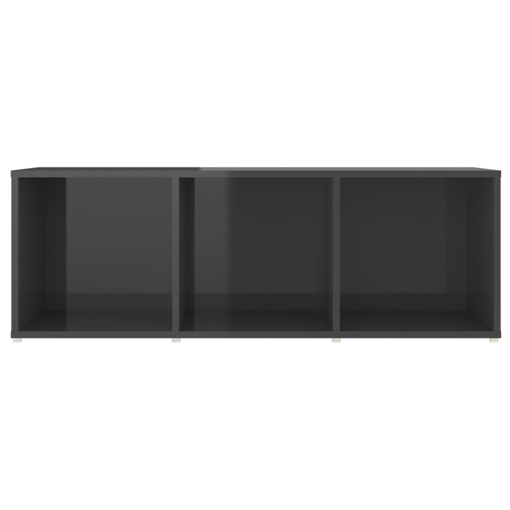 vidaXL Tv-meubelen 2 st 107x35x37 cm spaanplaat hoogglans grijs