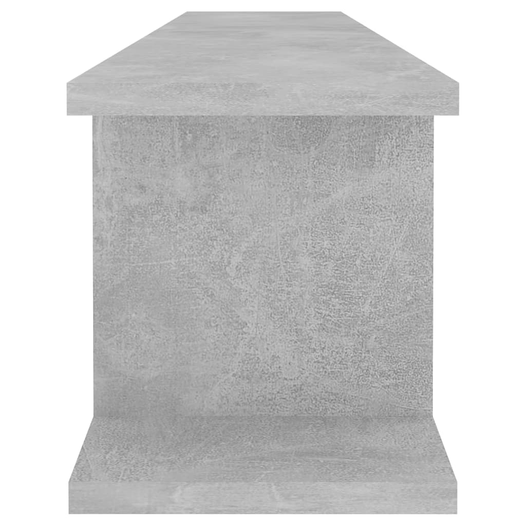 vidaXL Wandschappen 2 st 105x18x20 cm spaanplaat betongrijs