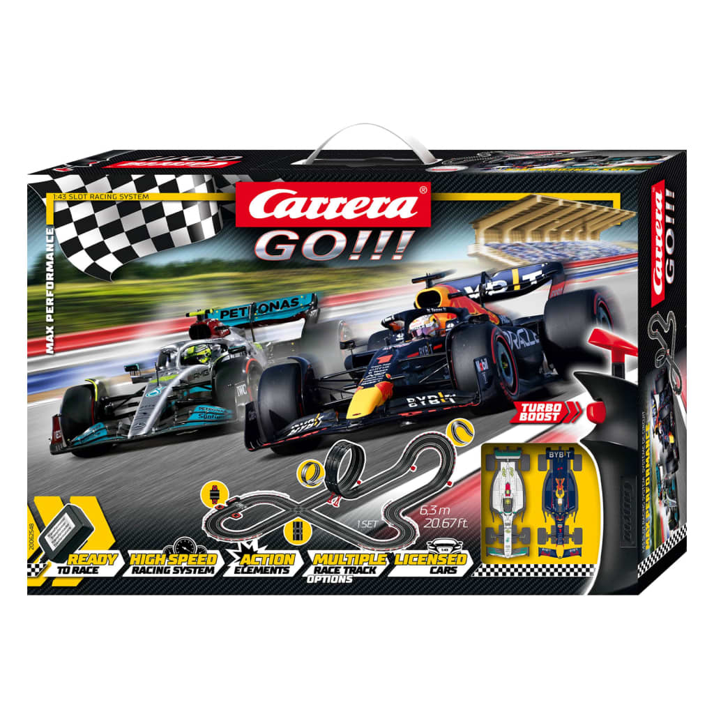 Carrera GO!!! Raceauto- en racebaanset Max Performance 6,3 m