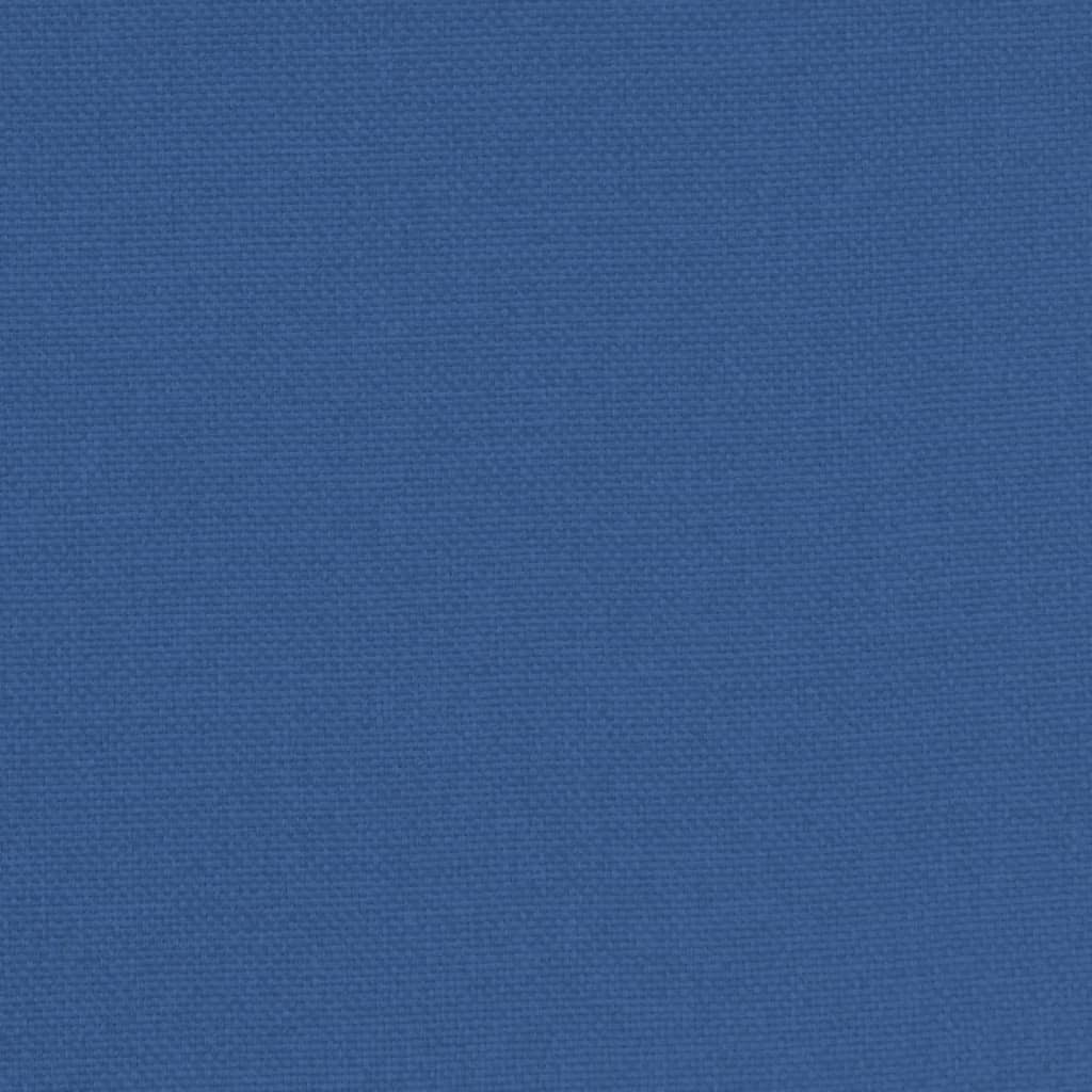 vidaXL Kuipstoel met voetenbank stof blauw