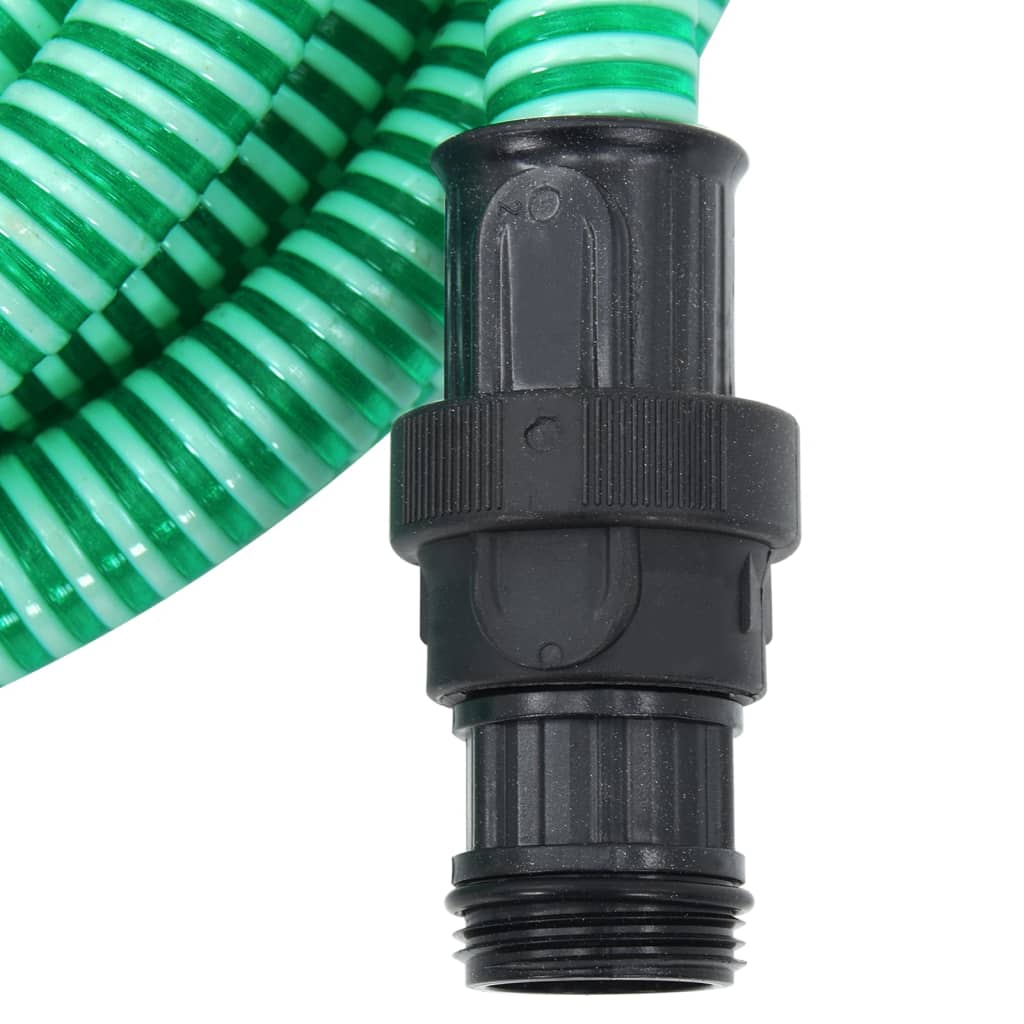 vidaXL Zuigslang met PVC koppelingen 1,1'' 10 m PVC groen
