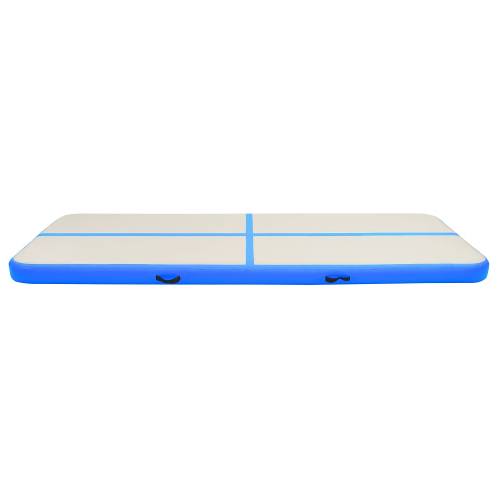 vidaXL Gymnastiekmat met pomp opblaasbaar 300x100x15 cm PVC blauw