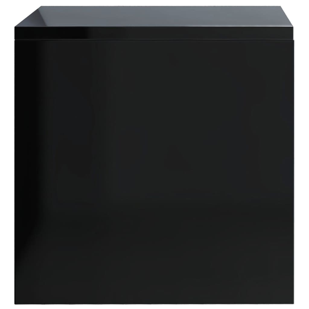 vidaXL Nachtkastjes 2 st 40x30x30 cm bewerkt hout hoogglans zwart