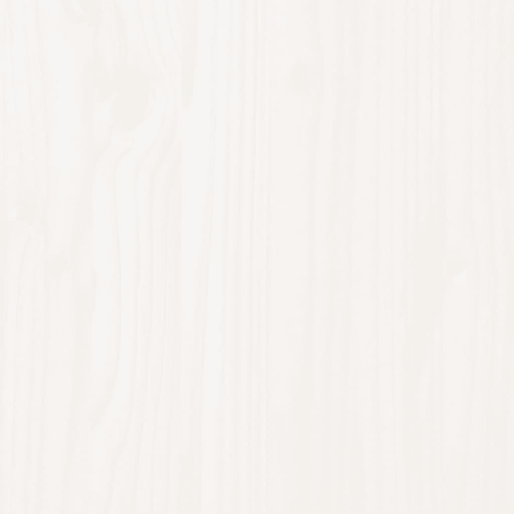 vidaXL Hoofdbord 205,5x4x100 cm massief grenenhout wit