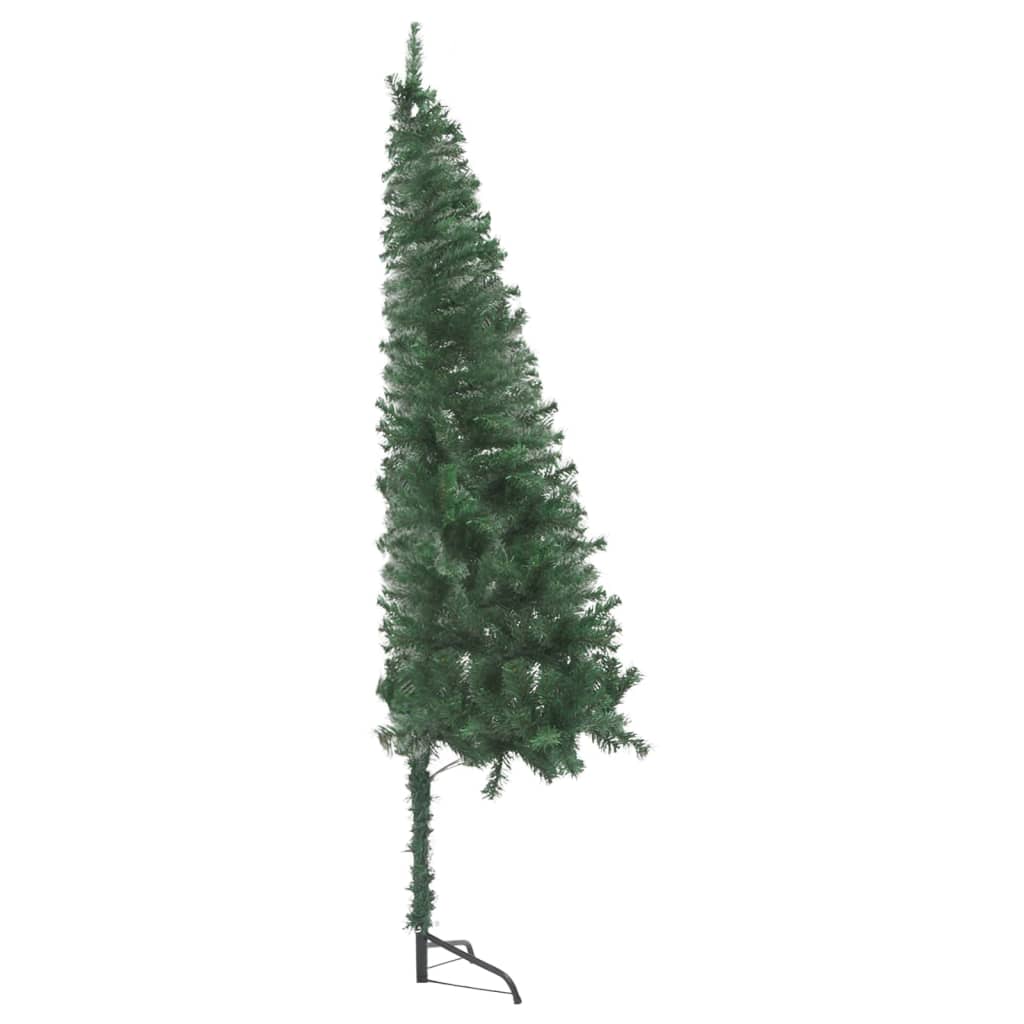 vidaXL Kunstkerstboom met verlichting hoek 180 cm PVC groen