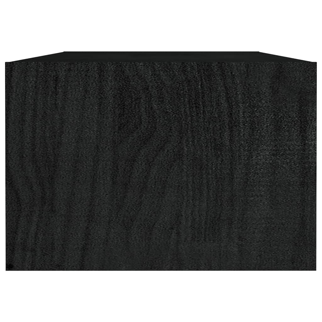 vidaXL Salontafel 110x50x34 cm massief grenenhout zwart