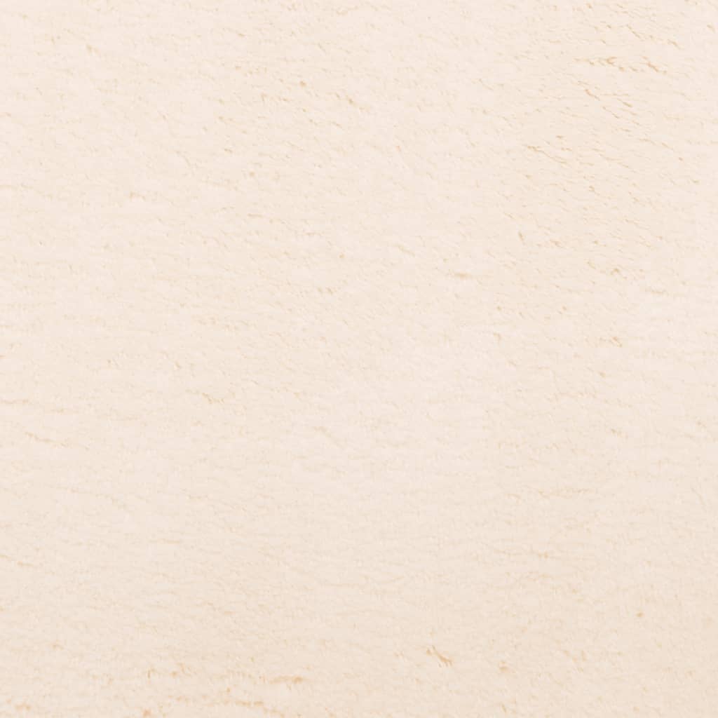 vidaXL Vloerkleed HUARTE laagpolig zacht wasbaar 120x120 cm beige